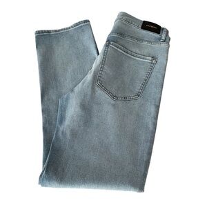 Express Straight Ankle Light Wash High Waist Button Fly Jeans Size 6 Long